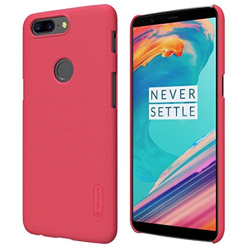 OnePlus 5T Case, Nillkin Ultra Slim Thin Case for OnePlus 5T, [Frosted] Durable Hard PC Back Cover Anti-Slip Back Finish Case for OnePlus 5T (Red)