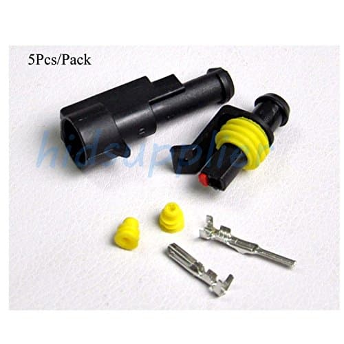 RUNSTAR 5Set/Pack HID Xenon Wire Plug connectors connector Plug AMP waterproof sockets