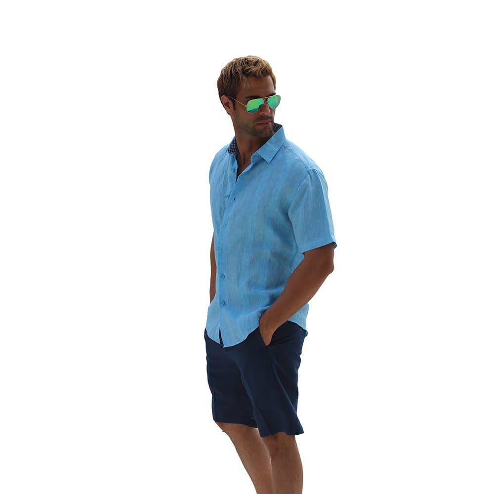 Santiago yarn dyed linen shirt