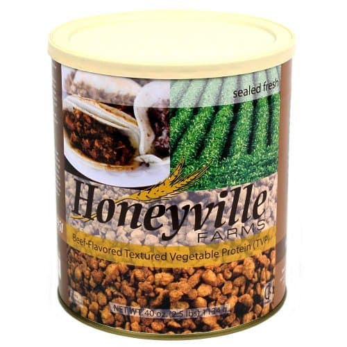 Beef Flavored Textured Vegetable Protein TVP - 2.5 Pound Can by Honeyville Farms
