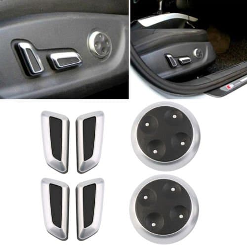 dilei Chrome Seat Adjustment Switch Cover Trims FOR Audi A4 B8 Q5 Q3 A5 A6 VW Tiguan(black)