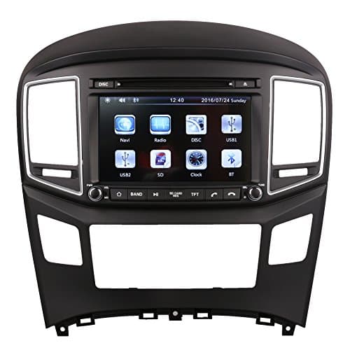 Indiny 8 Inch Touchscreen Car GPS Navigation System for HYUNDAI H1 Grand Starex Grand Starex Royale 2007-2016 Car Stereo DVD Player w/Radio+RDS+Bluetooth+SWC+AUX In+Free Rear View Camera+Free US Map