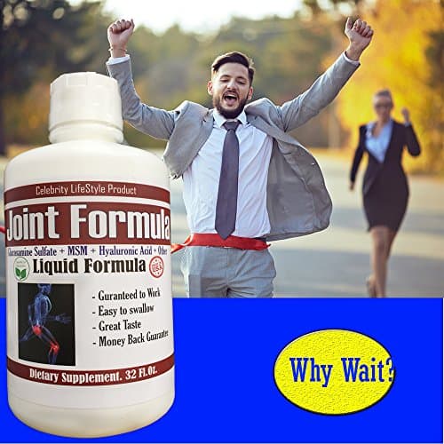 Joint Formula - Liquid Formula│Extra Strength Joint Pain Relief Supplement│Easy to Swallow Liquid│Glucosamine Sulfate 1500mg + Chondroitin + MSM + Hyaluronic Acid│ Aches &amp; Soreness│45 days supply