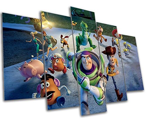 Toy Story 3 Movie Canvas Print - 5 Panel Canvas - Multi Panel Wall Art - Framed Ready To Hang