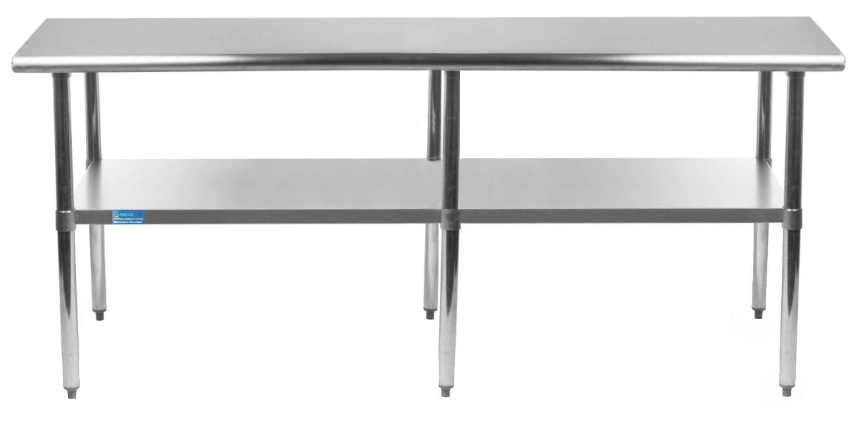 18" X 84" Stainless Steel Work Table with Under-Shelf | NSF Certified | Kitchen Island Food Prep | Laundry Garage Utility Bench