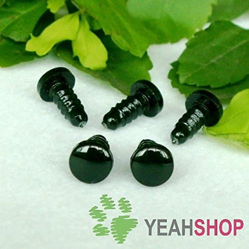 4mm Black Round Flat Eyes/Safety Eyes/Plastic Eyes - 30 Pairs