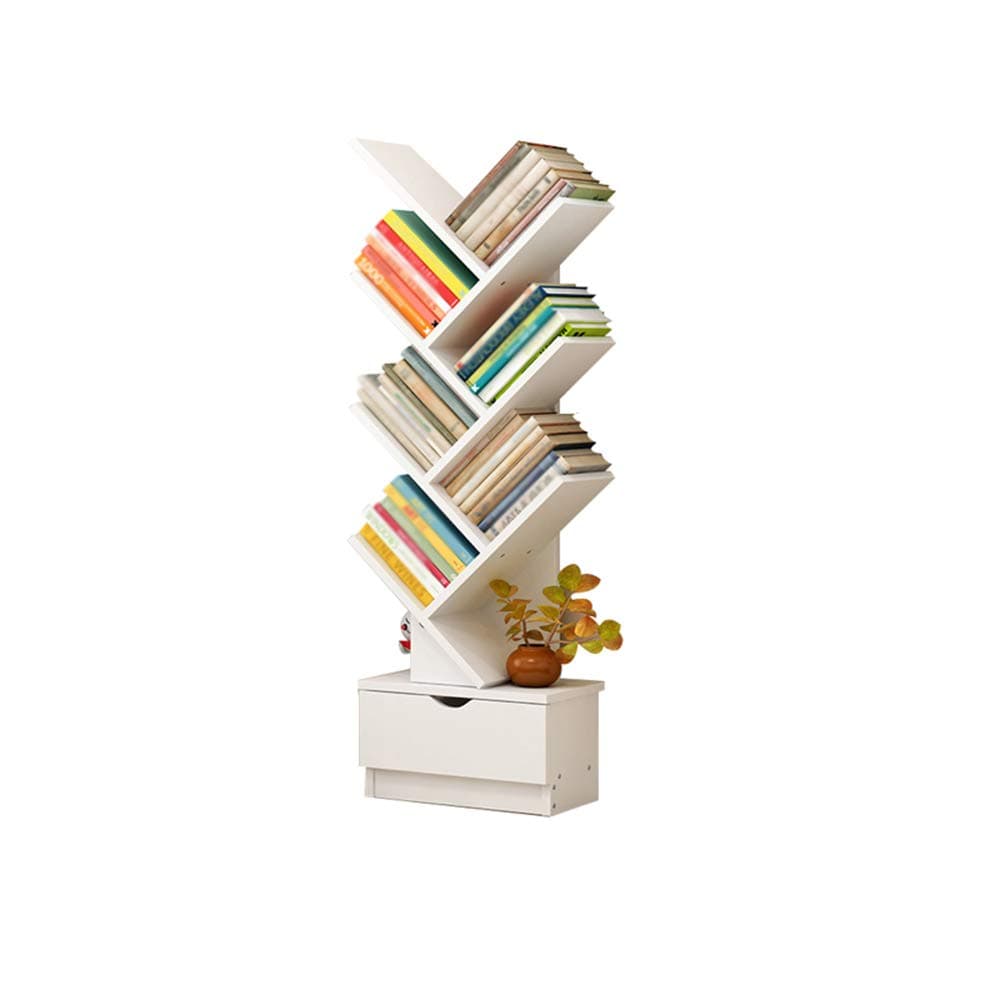 XZP Bookshelf - Tree Racks Student Bookcase Storage Rack Children's Bookshelf Study Living Room Bedroom Multi-storey Floor Bookshelf (Color : B)