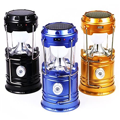 3Pack Camping Lantern Flashlights Solar Rechargeable Hiking LED Lamps, WSMY Portable Tent Lights Handheld Torch Ultra Bright for Emergency Survival Equipment