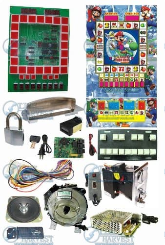 First Mario Game Kit with Coinhopper,Coin acceptor,Lock,wires,A-interference,Power supply,arylic,funnel,counter,speaker,keyboard
