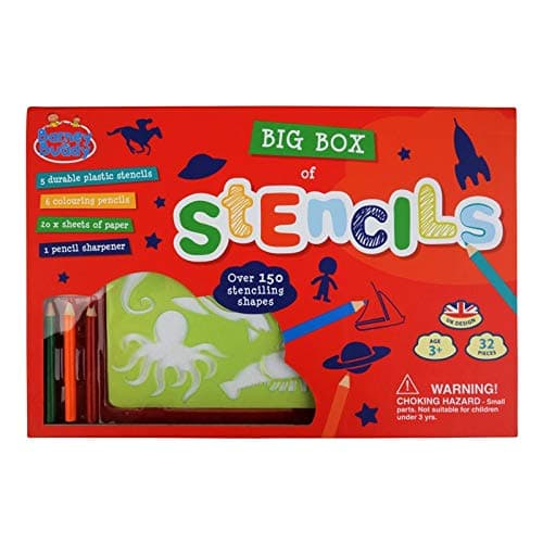 Latest gift present. Kids Get Creative Making Your Own Drawings. Stencils - Red