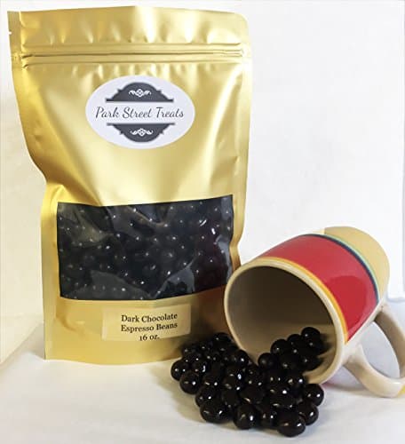 Dark Chocolate Covered Espresso Beans - 1 Lb Bag - Great Gift for Holidays and Parties