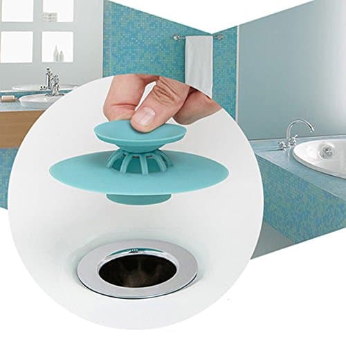 Qureal Shower Drain Stopper & Strainers Deodorizer Plug Hot Bathtub Cover Silicone Protectors Good Grips Hair Catchers for Floor, Laundry, Kitchen and Bathroom - 3pcs