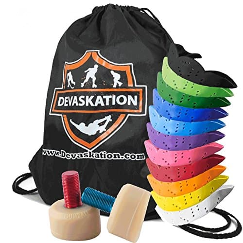 Gumball Colored Stem Toe Stops with 1.6 NextGEN SISU Mouth Guard and Free Devaskation Drawstring Bag (Short) Orange