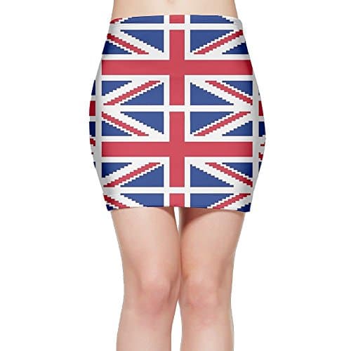 8 Bit Union Pixel Jack Women's Fitted Mini Skirt Stretch Bodycon Pencil Skirt M