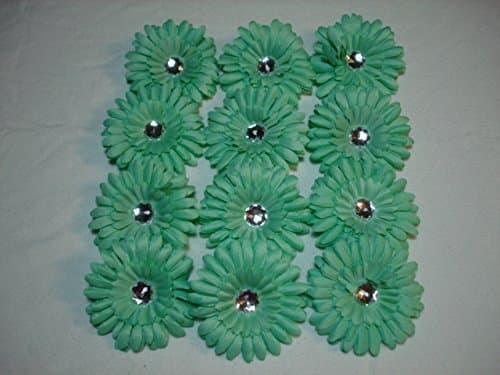 Gerber Daisy 5" Flower Heads (Aqua)