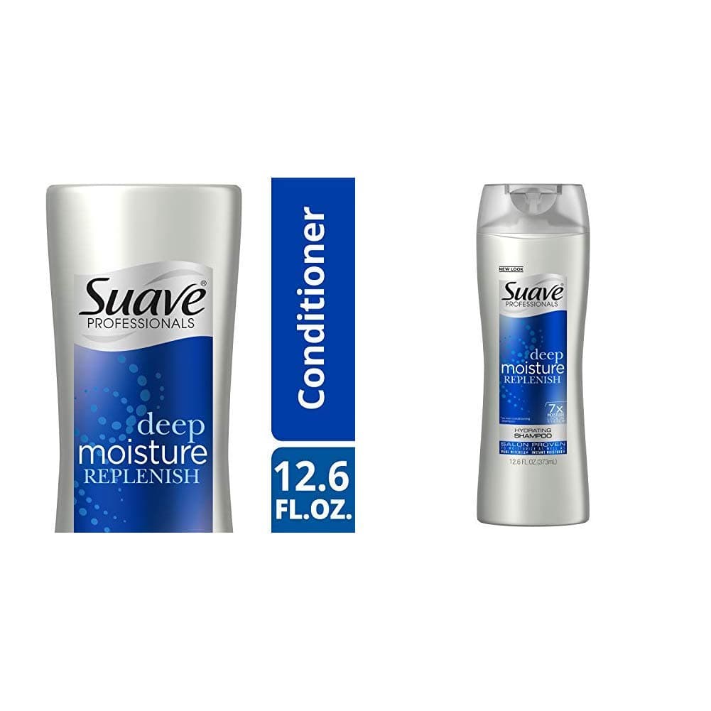 Suave Professionals Conditioner, Deep Moisture, 12.6 oz and Professionals Shampoo, Deep Moisture 12.6 oz