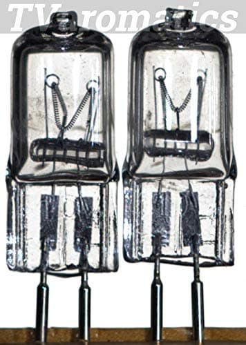 35W 110V JCD T-4 Clear Halogen G5.3 Base Bipin Bulbs 2-Pack for Aroma Lamps