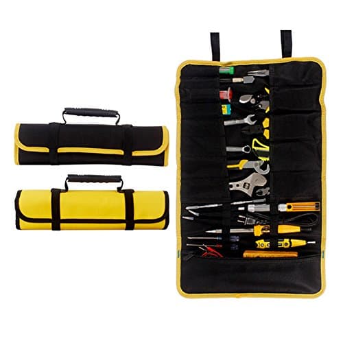 Parisforbeau Portable Storage Appliance Repair Package POCKET TOOL ROLL Spanner Wrench Tool Storage Bag Case Fold Up