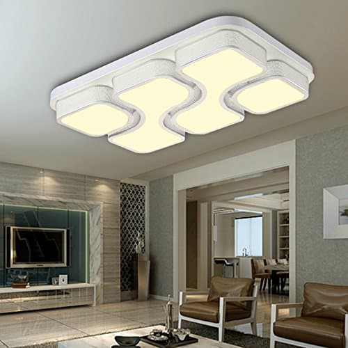 HG® LED ceiling light / living room design lighting wall light Weiß-Shell:36W warmweiß Rechteck