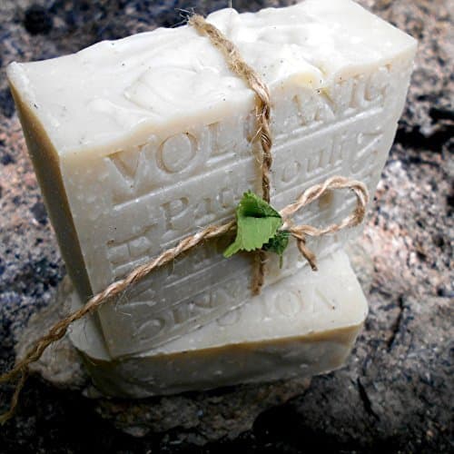Artisan Volcanic Ash Natural 7+ oz Bar Soap with Cocoa Butter and Patchouli Handmade !