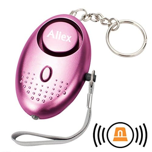 Aliex Emergency Personal Alarm Self-Defense Security Device 130 DB Decibels With LED Light Safety For Women Girls Kids (Purple)