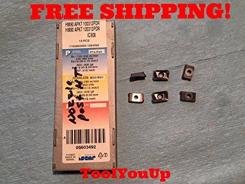 6PCS NEW ISCAR HM90 APKT 100312PDR IC908 FACE MILL INSERTS CNC TOOLING MACHINIST