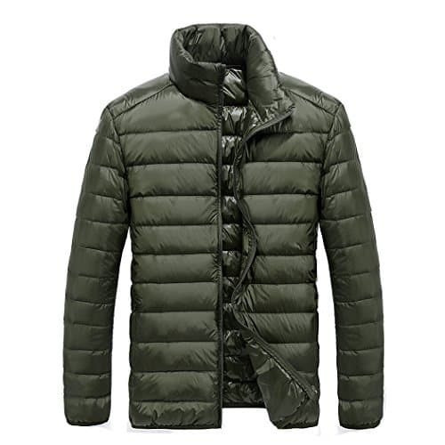 Threelove Men's Packable Lightweight Down Puffer Jacket Green M