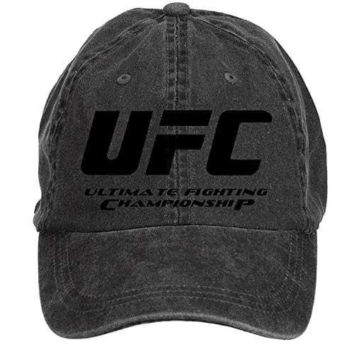 Feimengshirt Adjustable UFC Logo Washed 100% Cotton Baseball Caps Black