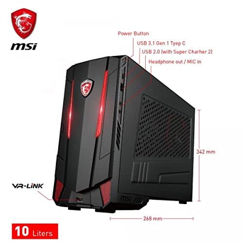 MSI NightBlade MI3 Intel Core i3-7350K 4.2GHz/2TB 7200RPM + 1TB Solid State Drive/16GB DDR4 SDRAM/Nvidia GeForce GTX 1060 6GB GDDR5 Graphics/Windows 10 Mini-ITX Gaming Desktop