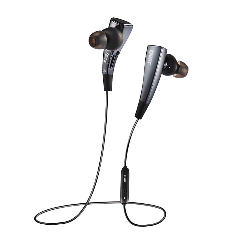 Bluetooth Headphones Magnet Snap Wireless Earbuds w/Mic, Sweatproof, Bluetooth 4.1 8 Hours, Noise Cancelling Earphones, for Sports, Running Yoga Gym Workout, Travel (Carbon Black) Headsets