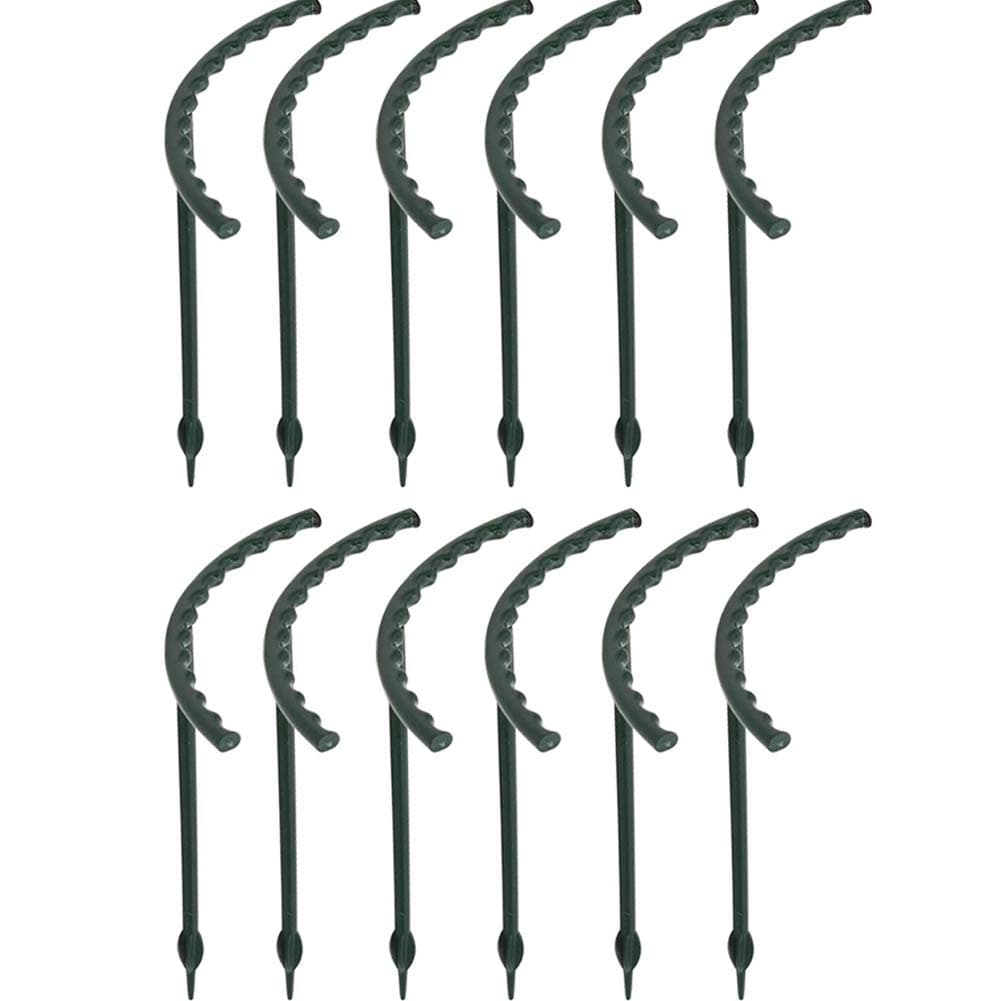 Creation Core 12Pcs Plastic Plant Support Stakes Lodging-Resistant Flower Supports DIY Garden Pot Climbing Trellis