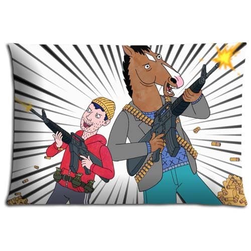 BoJack Horseman Bedding Pillow Shell Cases Pillowcases MACHINE WASHABLE Cotton + Polyester Zippered 16x24 inch 40x60 cm