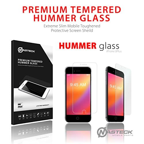 iPhone 8 Plus Screen Protector High Definition Tempered Glass Film Clear Screen Protector for Apple iPhone 8 (5.5") Nasteck(5-Pack)