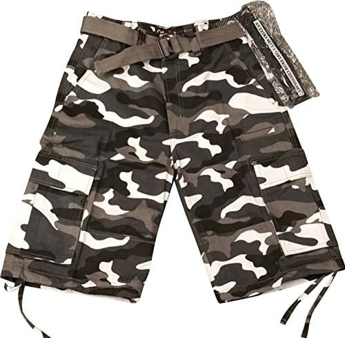 Cottonnet 100% Cotton Pre Shrunk Men's Cargo Shorts with 6 Pockets (36, City Camo)