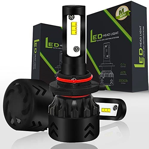 9006/HB4 ZES LED Automobile Headlight Bulbs with Advanced PHILIPS LED Chip and All-in-One Conversion kit-80W/9,600LM/6,000K (9006/HB4)