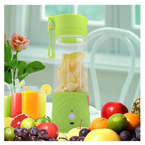 OutTop Portable USB Electric Juicer Blender Drink Bottle Smoothie Maker Ice Crusher (Green)