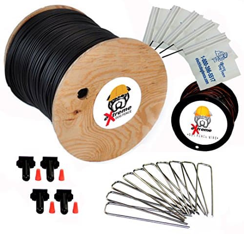 1500' eXtreme ProGrade Complete Boundary Kit 14 Gauge for Underground Hidden Dog Fence - Kit Includes: 1500ft of eXtreme Brand 14-Gauge Perimeter Wire, 50ft of Pro-Grade Twisted Wire, 100 ElectricDogFence Flags, 4 Pro-Grade Wire Splices and 50 Ground Wire Staples
