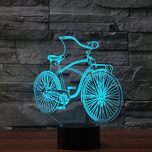 WUHUHAI 3D Lamp Illusion Night Light, Touch Buttom 3D Optical Illusion Table Desk Lamp with 7 Color Light, 3D Light for Desk, Bookshelf or Bedside Table