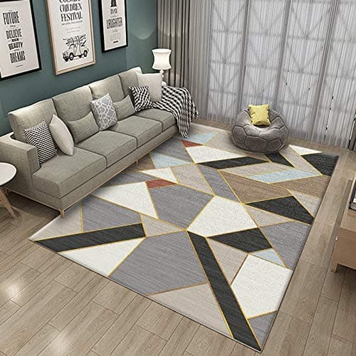 Rug Abstract Modern Area Anti-Skid Rectangle Carpet Easy to Clean Stain Resistant for Living Room Bedroom Indoor Outdoor Mat GTMYUK,L,200x300cm