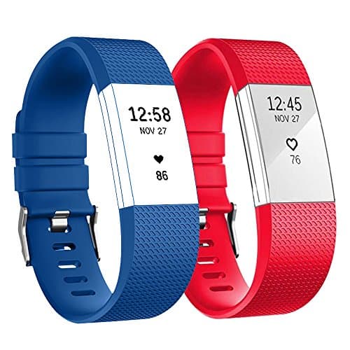 Replacement Bands for Fitbit Charge 2,Silicone Charge2 Accessories Band Strap,Pack of 2