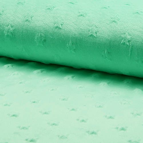 Minky Fabric Stars Mint Green by 50 cm