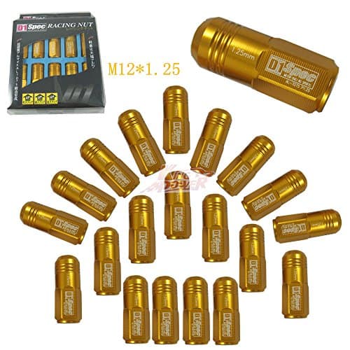 NEW Model 2017 D1 SPEC JDM GOLD WHEEL LUG NUTS M12X 1.25MM FOR BRZ Subaru infiniti 20PCS