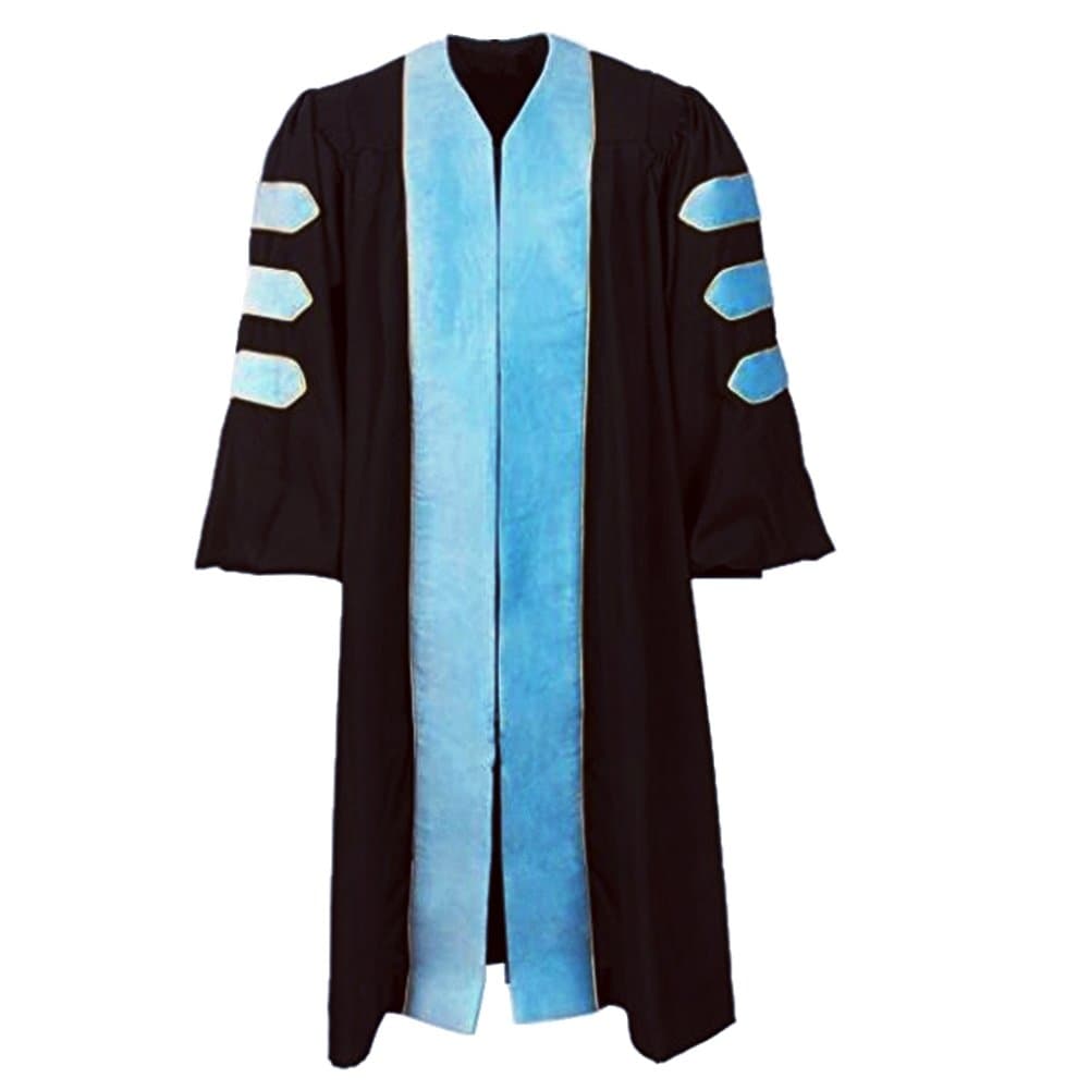 Doctoral Graduation Gown - Sky Blue Velvet