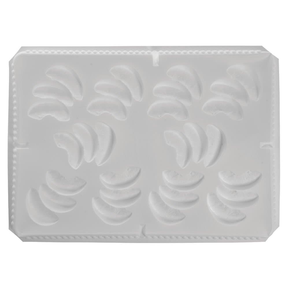 Culinary Puree White Polypropylene Peach Slice Puree Mold - 17"L x 11"W