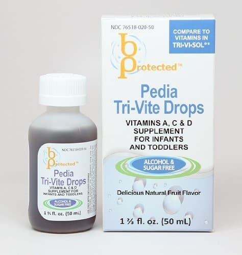 B Protected Pedia Tri-Vite Drops 1 2/3 fl oz Liquid by BProtected