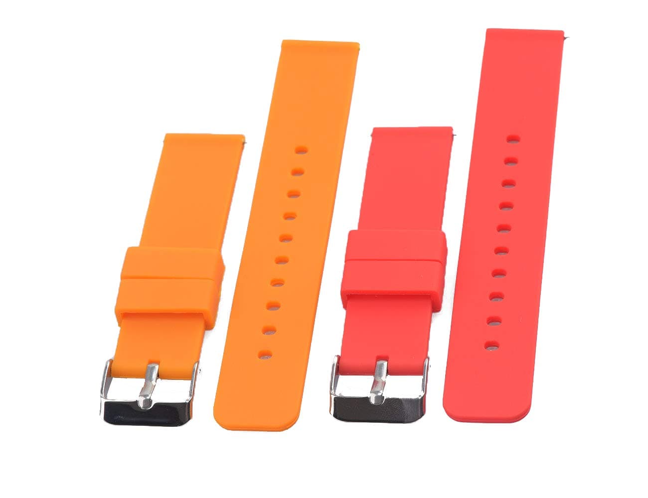 Quick Release Silicone Watch Bands Soft Rubber Watch Strap for Smartwatch,Pack of 2