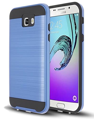 Galaxy A5 2017 Case, CooBox Dual Layer Hybrid Shockproof Impact Resist Rugged Case Metallic Brush Finish With Hard Inner Layer for Samsung Galaxy A5 (2017) (Blue)