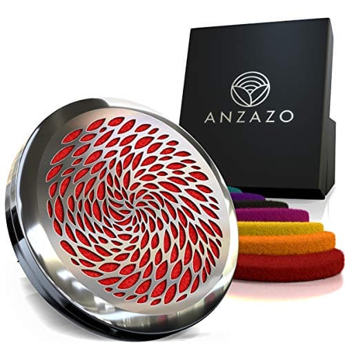 Anzazo Car Essential Oil Diffuser - 1.5" Magnetic Locket Set with Air Vent Clip - Best for Aromatherapy - Fragrance Air Freshener, Scents Diffusers - Jewelry for Car, Shoal of Fish