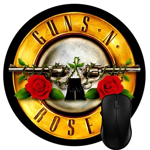 Luckcac Round Mouse Pad Customized Design, Guns N Roses Design