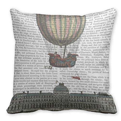 HeroHere Square Throw Pillow Air Ballon Funky 20" Decorative Throws